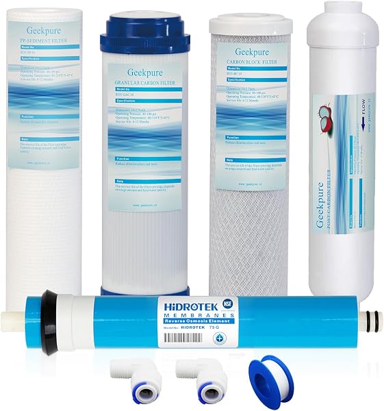 Geekpure 5-Stage Reverse Osmosis Replacement Filter Set
