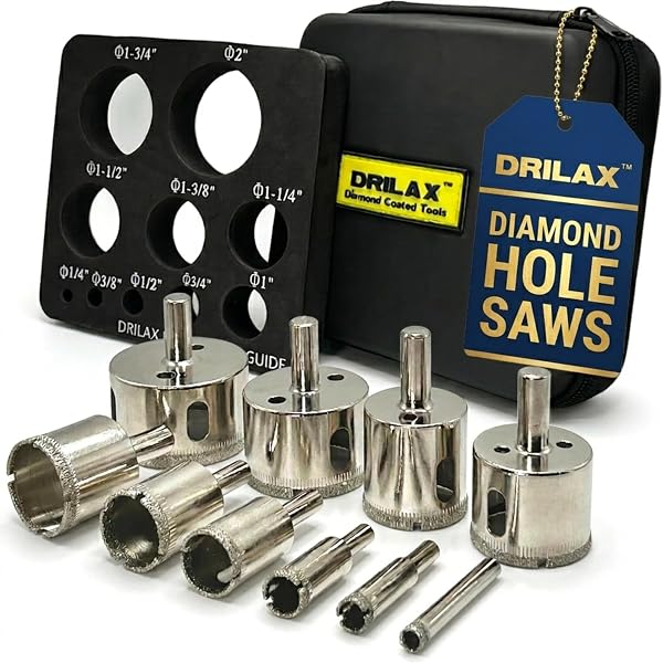 A diamond hole saw — only if drilling granite/quartz